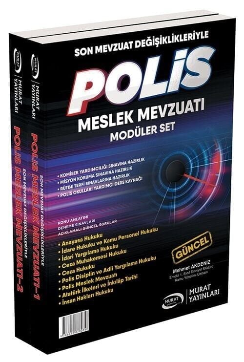 Murat 2026 Polis Meslek Mevzuatı Komiser Yardımcılığı, Misyon Koruma ve Rütbe Terfi Konu Anlatımlı Set - Mehmet Akdeniz Murat Yayınları