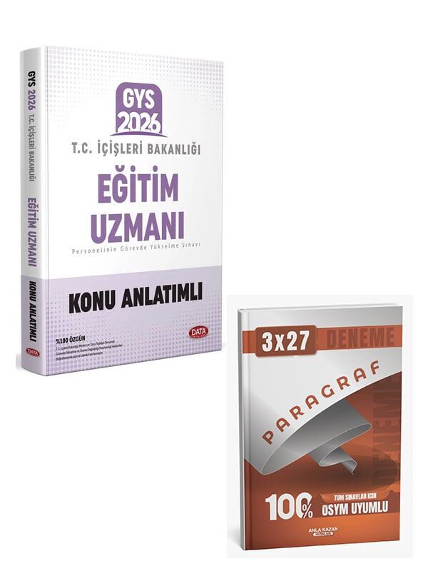 Data 2026 GYS İçişleri Bakanlığı Eğitim Uzmanı Konu Anlatımlı+Anla Kazan Paragraf Deneme