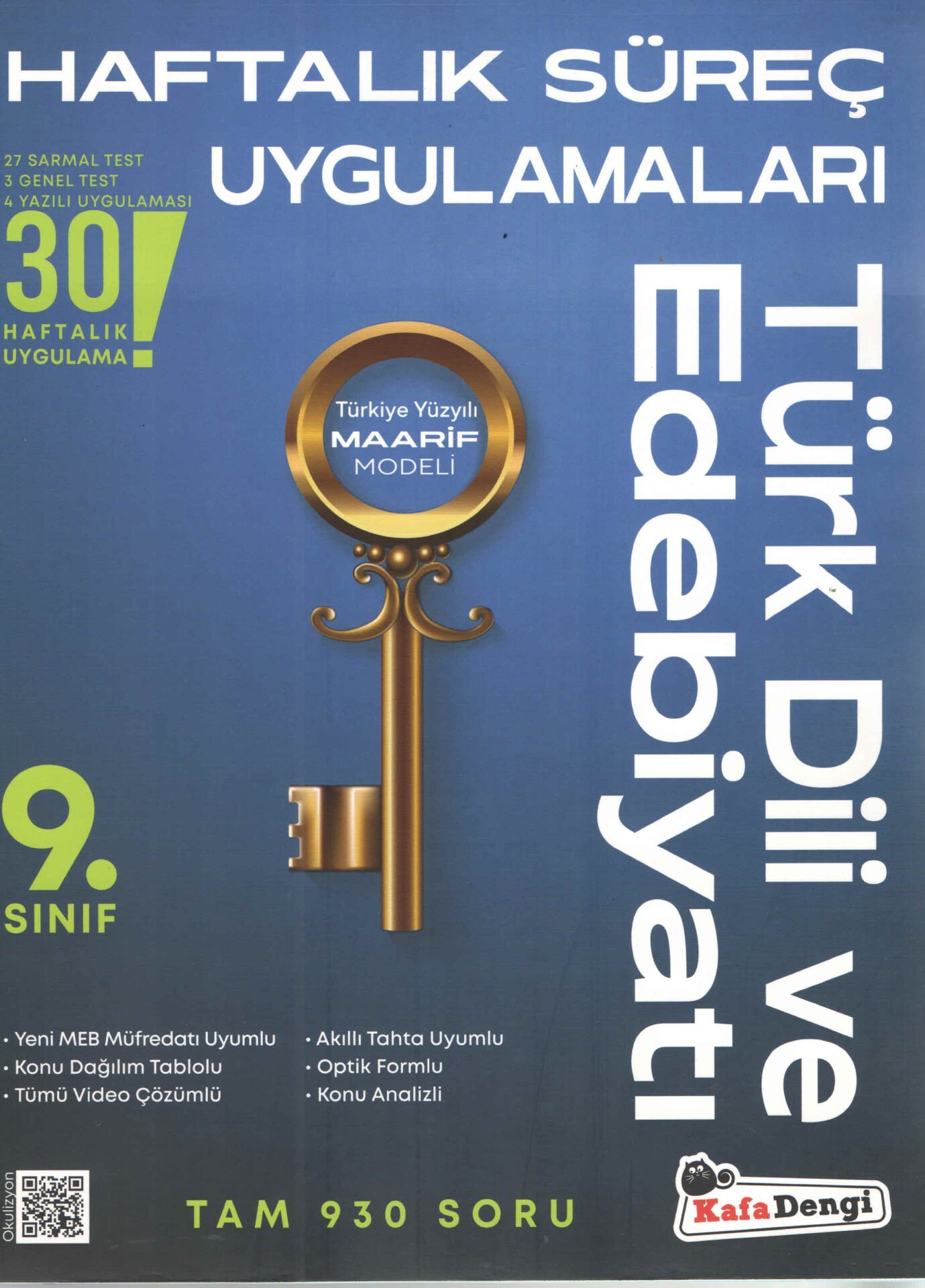 Kafa Dengi Yayınları 9. Sınıf Türk Dili ve Edebiyatı Haftalık Süreç Uygulamaları