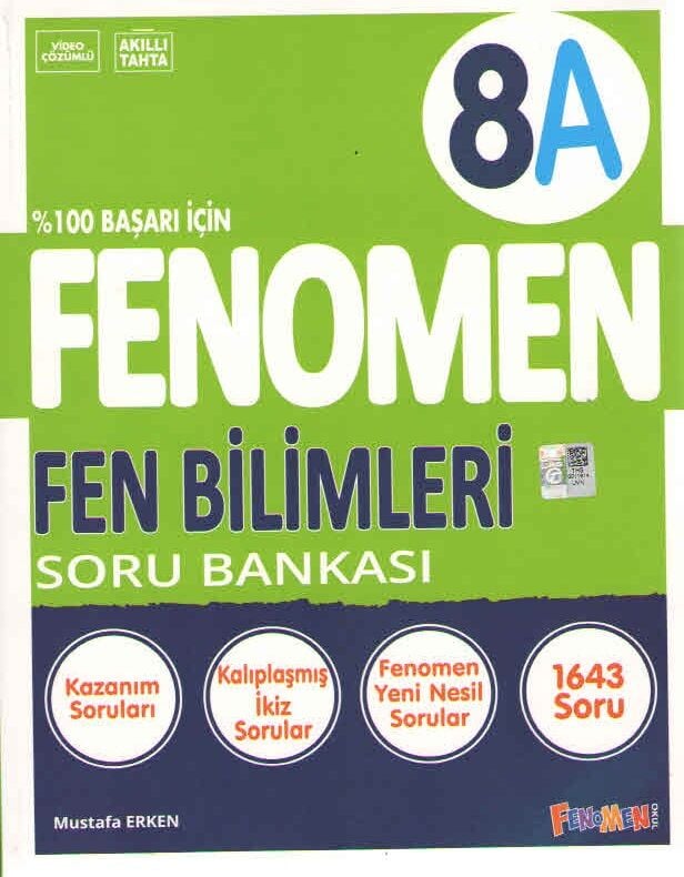 Fenomen Okul Yayınları 8. Sınıf Fen Bilimleri A Fenomen Soru Bankası