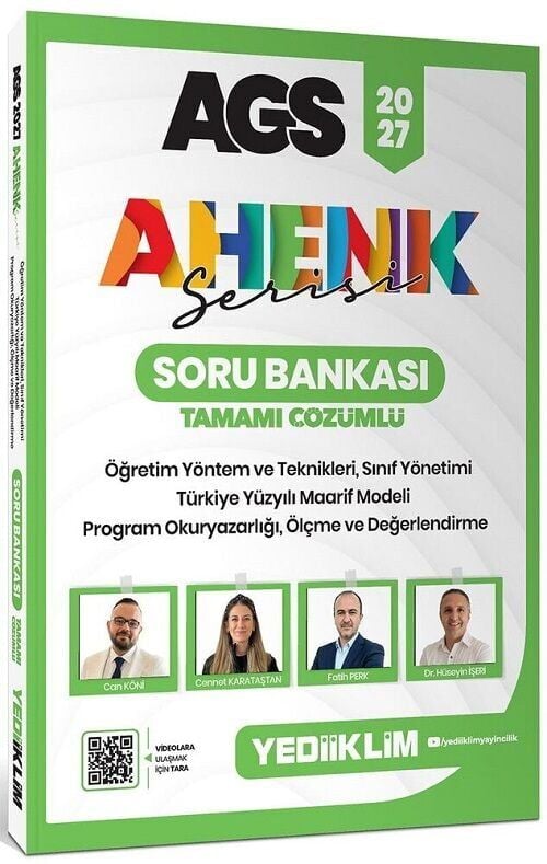 Yediiklim 2027 MEB-AGS Eğitim Bilimleri ÖYT, Sınıf Yönetimi, TYMM, Program Okuryazarlığı, Ölçme Değerlendirme Soru Bankası Çözümlü Ahenk Serisi - Can Köni