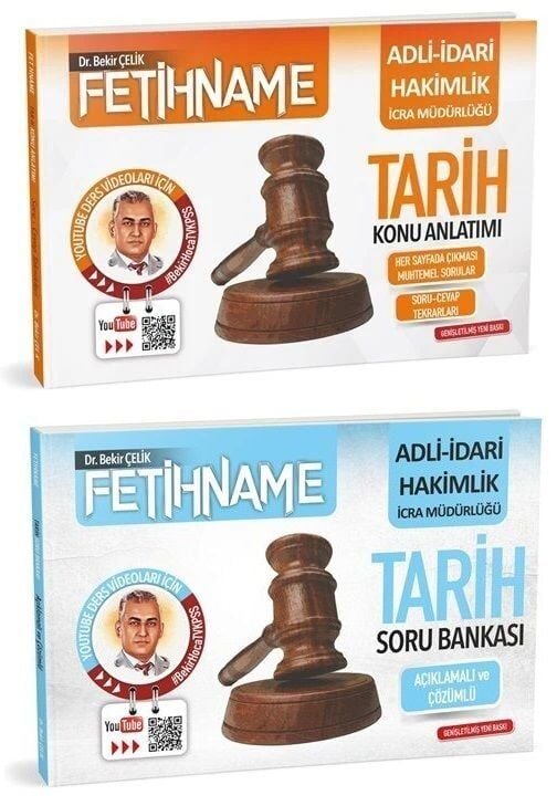 Bekir Çelik Adli İdari Hakimlik İcra Müdürlüğü FETİHNAME Tarih Konu + Soru 2 li Set Bekir Çelik