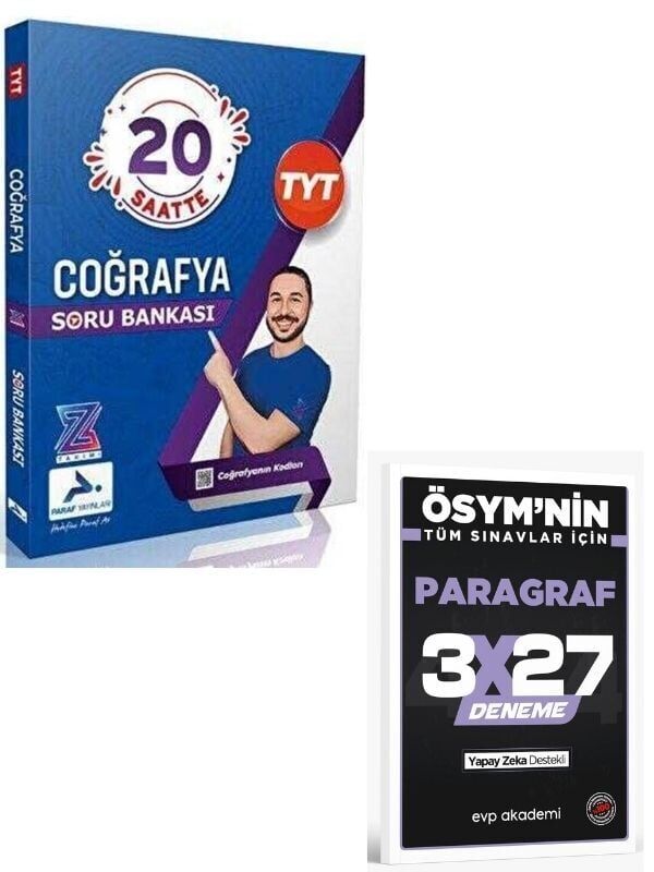 Paraf 2027 Z Takımı TYT Coğrafya 20 Saatte Soru Bankası+ EVP Akademi Paragraf