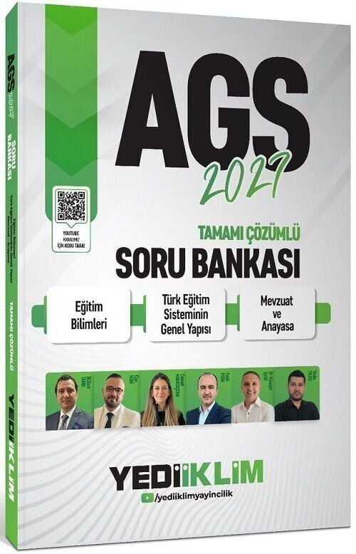 Yediiklim 2027 MEB-AGS Eğitim Bilimleri, Türk Eğitim Sisteminin Genel Yapısı, Mevzuat ve Anayasa Soru Bankası Çözümlü - Bülent Tanık, Can Köni