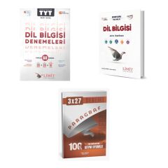 2027 Limit TYT Dil Bilgisi Türkçe 60 Deneme Deneme + Soru + anla kazan paragraf deneme 3'lü Set