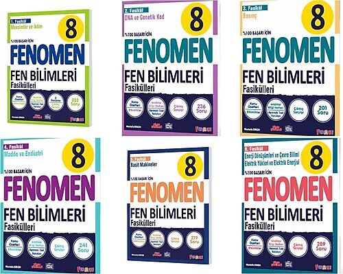 Fenomen Okul Yayınları LGS 8. Sınıf Fen Bilimleri Fasikül Seti (1-2-3-4-5-6. Sayılar)