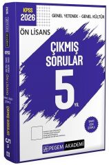 Pegem 2026 KPSS Ön Lisans Çıkmış Sorular Son 5 Yıl Çözümlü Pegem Akademi Yayınları