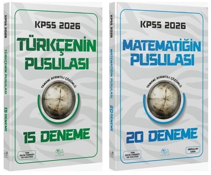 CBA Yayınları 2026 KPSS Türkçe + Matematik Pusulası 35 Deneme 2 li Set CBA Yayınları