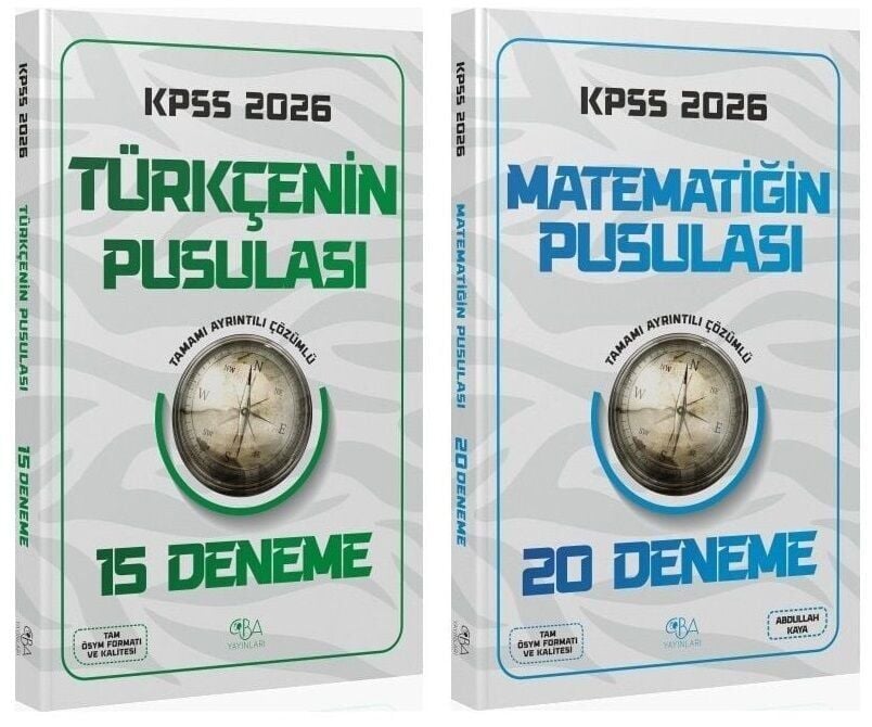 CBA Yayınları 2026 KPSS Türkçe + Matematik Pusulası 35 Deneme 2 li Set CBA Yayınları