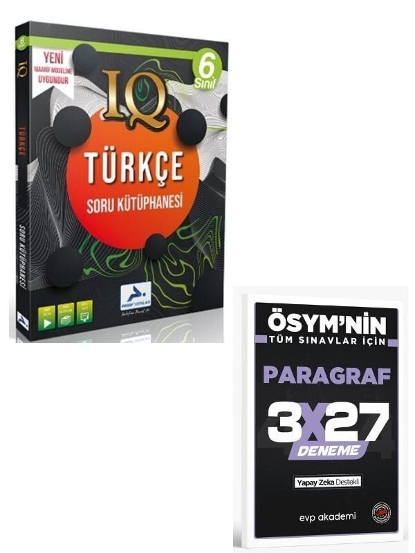 Paraf 2027 6. Sınıf Türkçe IQ Soru Kütüphanesi+ EVP Akademi Paragraf