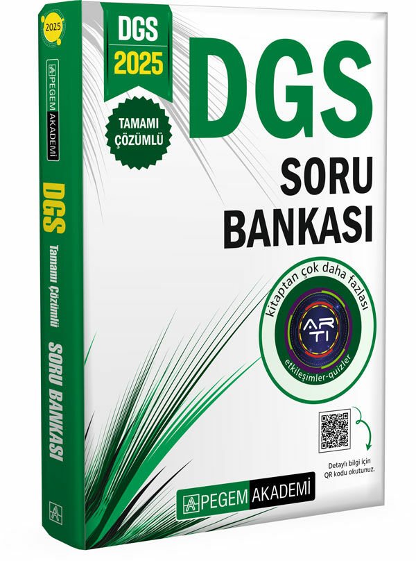 Pegem Yayınları 2025 DGS Tamamı Çözümlü Soru Bankası