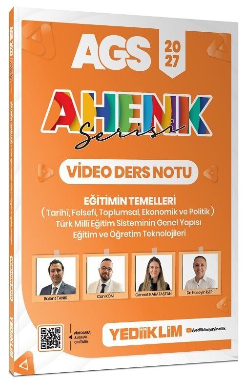 Yediiklim 2027 MEB-AGS Eğitimin Temelleri Video Ders Notu Ahenk Serisi - Bülent Tanık, Can Köni