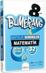 Günay Yayınları 8. Sınıf Matematik Bumerang Konu Konu Haftalık Denemeler
