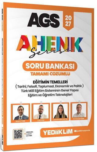 Yediiklim 2027 MEB-AGS Eğitimin Temelleri Soru Bankası Çözümlü Ahenk Serisi - Bülent Tanık, Can Köni
