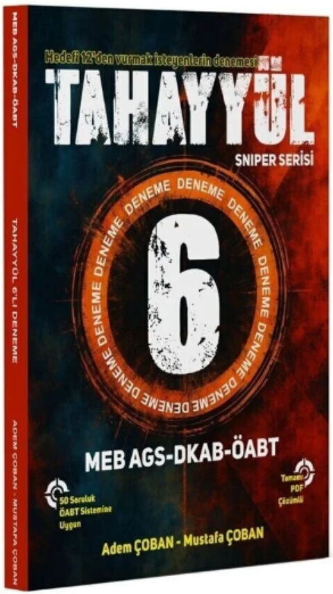 Tahayyül Yayınları ÖABT MEB AGS Din Kültürü Öğretmenliği Sniper 6 Deneme
