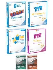 ÜçDörtBeş 2026 TYT Matematik + Geometri + Türkçe + 0 dan Başla Matematik Soru 4 lü Set