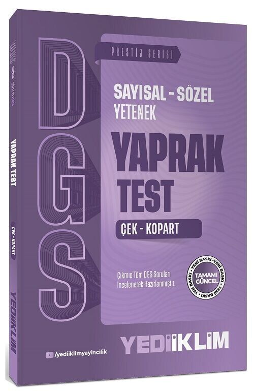Yediiklim 2027 DGS Prestij Yaprak Test