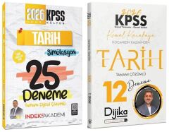 İndeks + Dijika 2026 KPSS Tarih 25 + 12 Deneme 2 li Set - Aydın Yüce, Kemal Karakaya İndeks Akademi + Dijika Yayıncılık