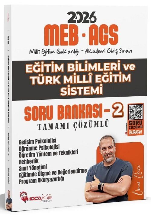 YENİ AGS - Hoca Kafası 2026 MEB-AGS Eğitim Bilimleri ve Türk Milli Eğitim Sistemi Soru Bankası-2 Çözümlü - Ömer Ekici Hoca Kafası Yayınları
