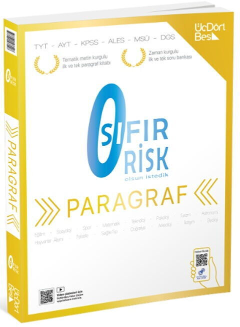 ÜçDörtBeş Yayınları Paragraf Sıfır Risk