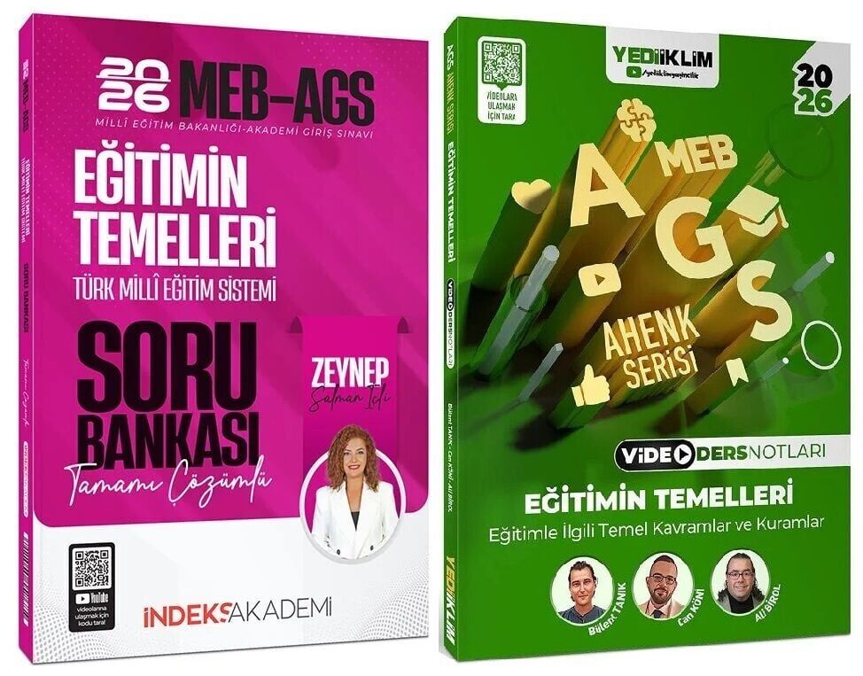 Yediiklim + İndeks 2026 MEB-AGS Eğitimin Temelleri Ders Notları + Soru Bankası Ahenk Serisi - Bülent Tanık, Can Köni, Zeynep Salman İçli Yediiklim Yayınları