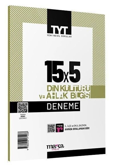 Marka 2025 YKS TYT Din Kültürü ve Ahlak Bilgisi 15x5 Deneme Marka Yayınları