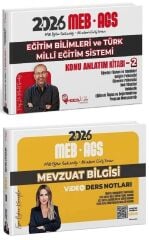 YENİ AGS - Hoca Kafası 2026 MEB-AGS Eğitim Bilimleri Konu + Mevzuat Bilgisi Video Ders Notları 2 li Set - Mevlüt Gündüz, Esra Özkan Karaoğlu Hoca Kafası Yayınları