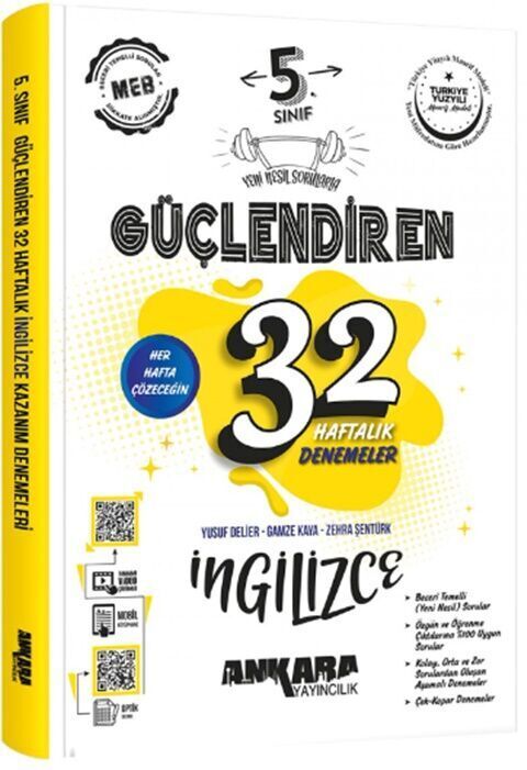 Ankara Yayıncılık 5. Sınıf İngilizce Güçlendiren 32 Haftalık Denemeleri