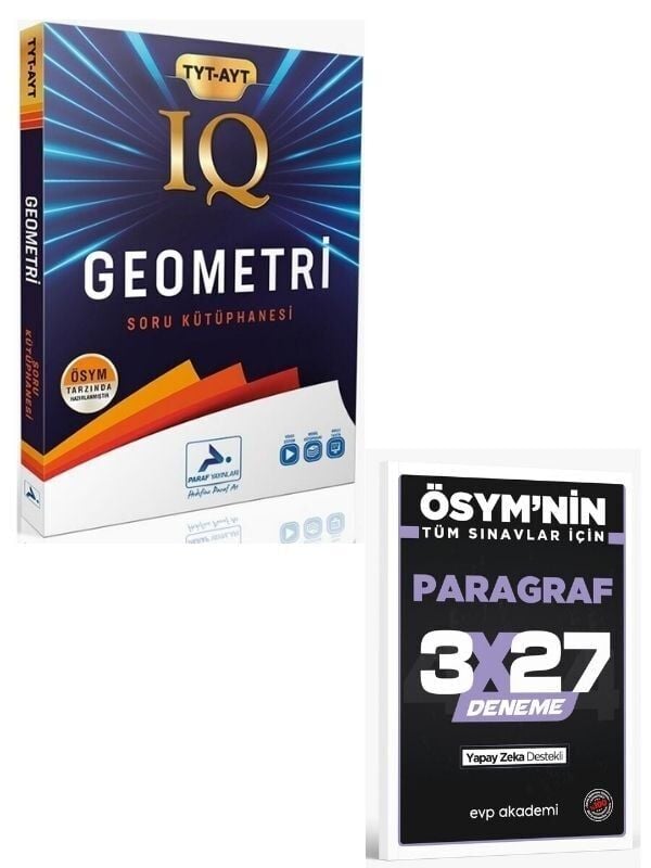 Paraf 2027  TYT AYT Geometri IQ Soru Kütüphanesi+ Anla Kazan Paragraf