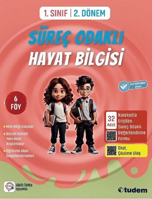 Tudem 1. Sınıf 2. Dönem Süreç Odaklı Hayat Bilgisi Tudem Yayınları