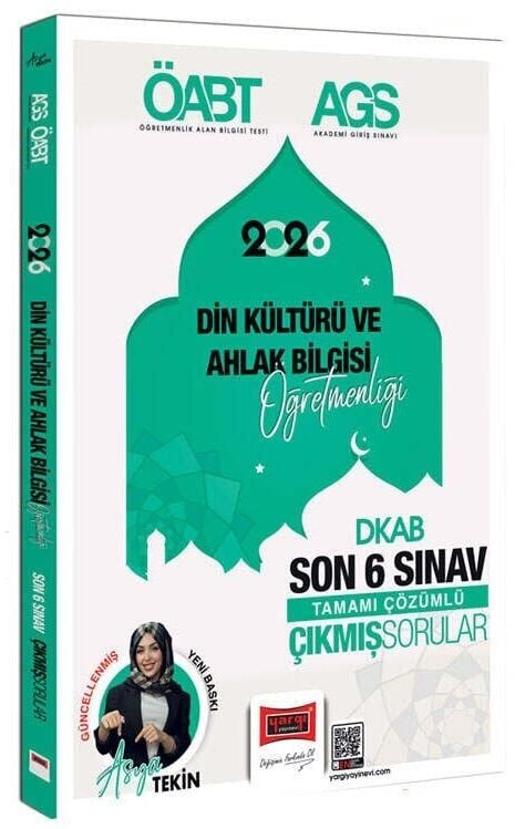 Yargı 2026 ÖABT MEB-AGS Din Kültürü ve Ahlak Bilgisi Öğretmenliği Çıkmış Sorular Son 6 Sınav Çözümlü - Asya Tekin Yargı Yayınları