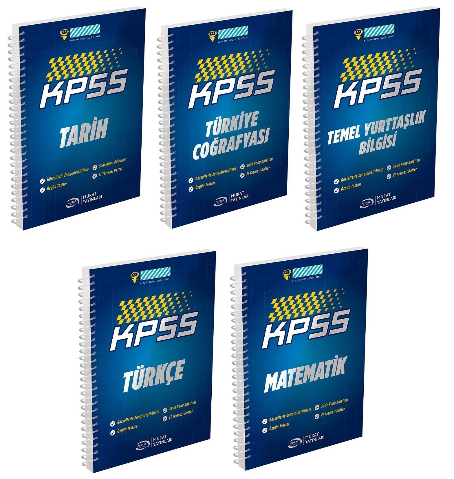Murat KPSS Genel Yetenek Genel Kültür Defteri 5 li Set Murat Yayınları