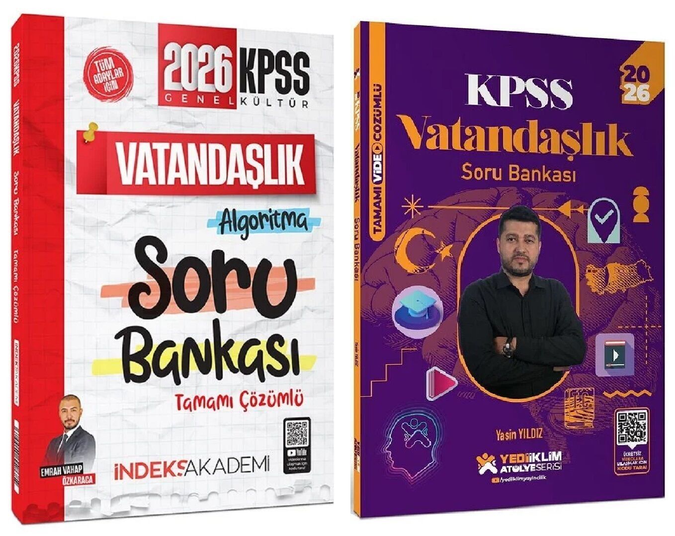 Yediiklim + İndeks 2026 KPSS Vatandaşlık Atölye Soru Bankası 2 li Set - Yasin Yıldız Yediiklim + İndeks Akademi Yayınları