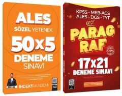 İndeks + EVP Akademi 2025 ALES Sözel Yetenek + Paragraf 5+21 Deneme 2 li Set - Berk Ekici İndeks + EVP Akademi Yayıncılık