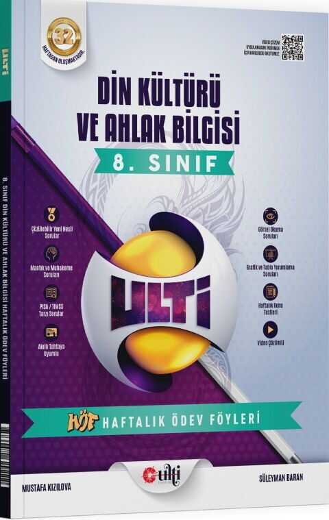 2027 Ulti Yayınları 8. Sınıf LGS Din Kültürü ve Ahlak Bilgisi Haftalık Ödev Föyleri