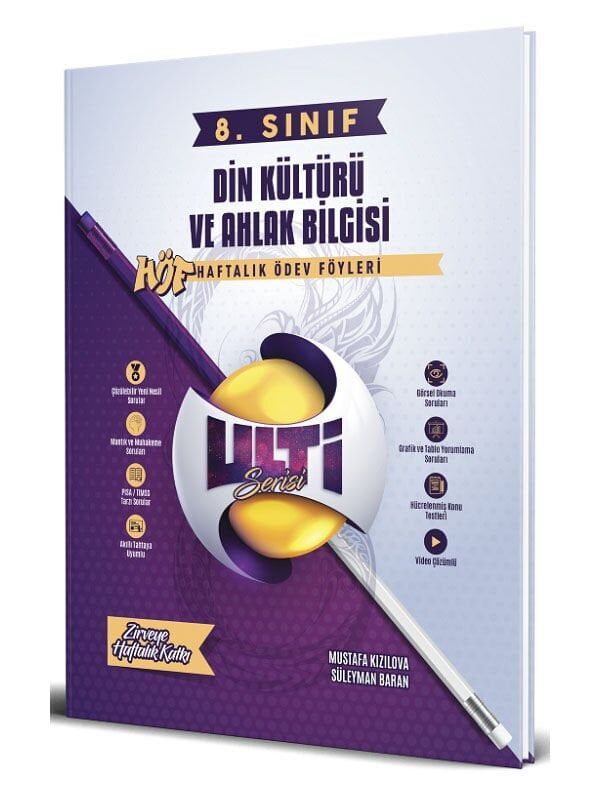 Ulti Yayınları 8. Sınıf LGS Din Kültürü ve Ahlak Bilgisi Haftalık Ödev Föyleri