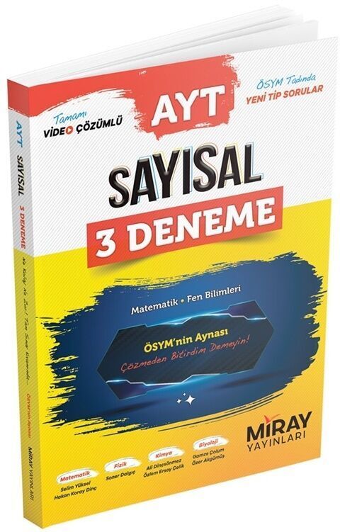 Miray Yayınları AYT Sayısal 3 Deneme