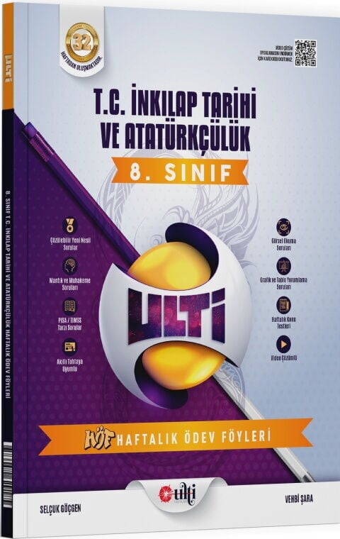 2027 Ulti Yayınları 8. Sınıf LGS T.C. İnkılap Tarihi ve Atatürkçülük Haftalık Ödev Föyleri