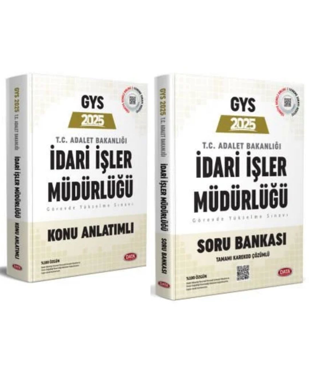 Data 2025 Adalet Bakanlığı İdari İşler Müdürlüğü GYS Konu ve Soru 2 li Set