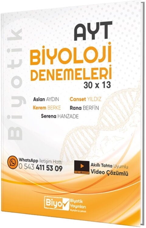 2027 Biyotik Yayınları AYT Biyoloji 30 x 13 Denemeleri