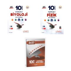 2027 Limit 10. Sınıf Etkinlikli Maarif Biyoloji + Fizik Soru + anla kazan paragraf deneme 3'lü Set