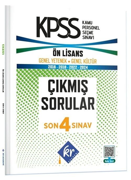 KR Akademi KPSS Genel Yetenek Genel Kültür Ön Lisans Son 4 Sınav Çıkmış Sorular