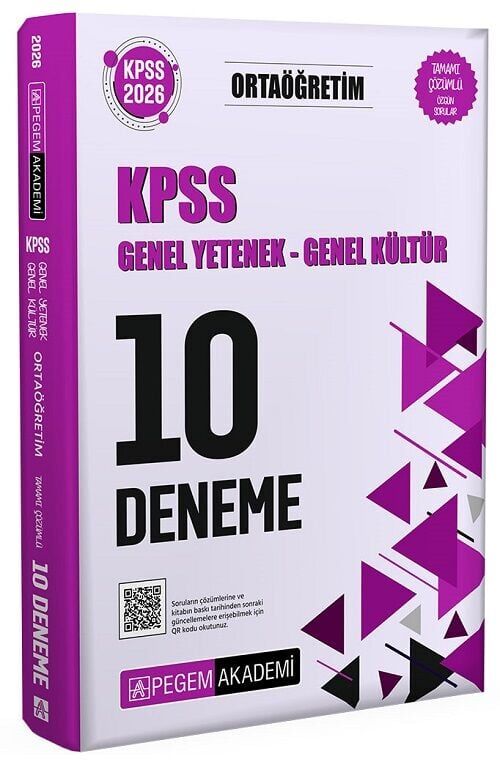 Pegem 2026 KPSS Lise Ortaöğretim 10 Deneme Çözümlü Pegem Akademi Yayınları