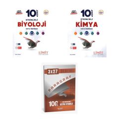 2027 Limit 10. Sınıf Etkinlikli Maarif Biyoloji + Kimya Soru + anla kazan paragraf deneme 3'lü Set