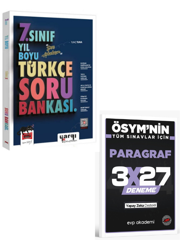 Ders Arkadaşım 2027 7. Sınıf Türkçe Yıl Boyu Soru Bankası+ EVP Akademi Paragraf