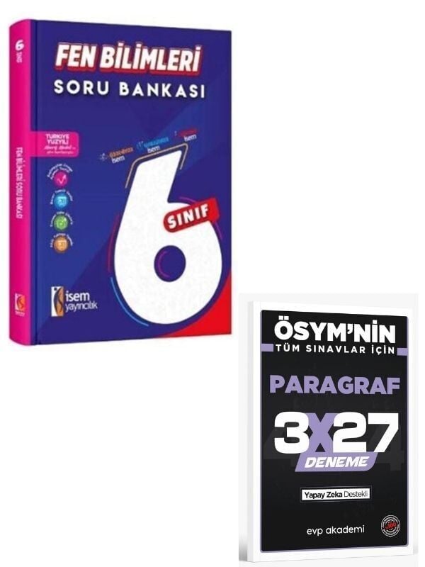 İsem 2027 6. Sınıf Fen Bilimleri Soru Bankası+ EVP Akademi Paragraf