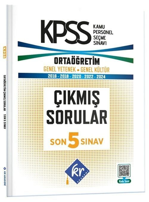 KR Akademi 2026 KPSS Lise Ortaöğretim Çıkmış Sorular Son 5 Sınav KR Akademi Yayınları