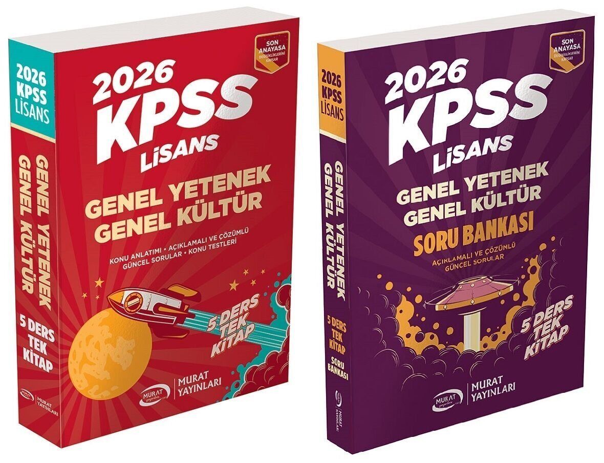 Murat 2026 KPSS Lisans Genel Yetenek Genel Kültür Konu Anlatımlı + Soru Bankası 2 li Set Murat Yayınları