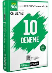 Pegem 2026 KPSS Ön Lisans 10 Deneme Çözümlü Pegem Akademi Yayınları