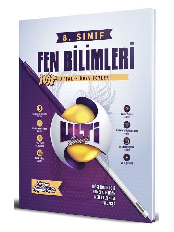 Ulti Yayınları 8. Sınıf LGS Fen Bilimleri Haftalık Ödev Föyleri